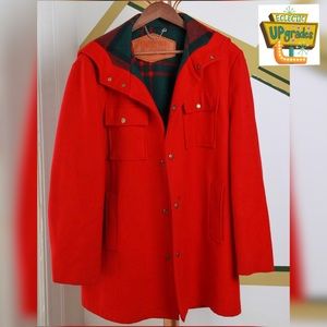 Men’s Vintage Woolrich Iconic Red Coat